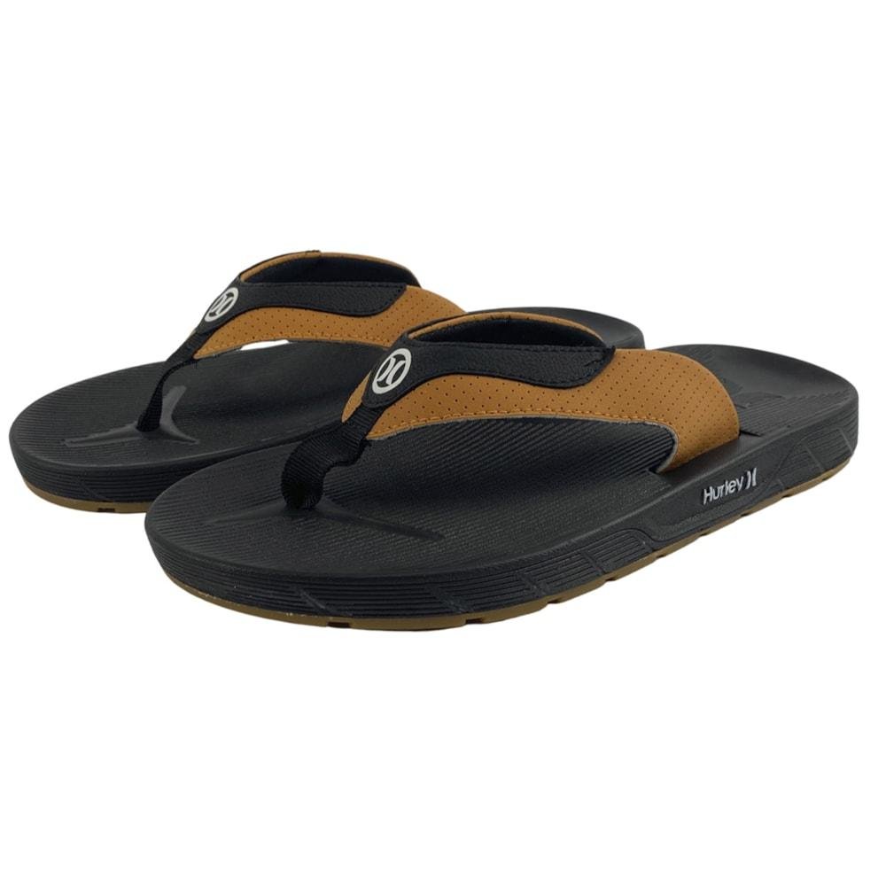 Chinelo Hurley Deck X-Fuse Camel Preto Preto/Marrom 2