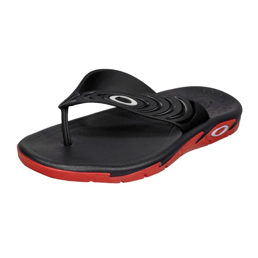Chinelo Oakley Crowd Grenadine Preto/Vermelho 2