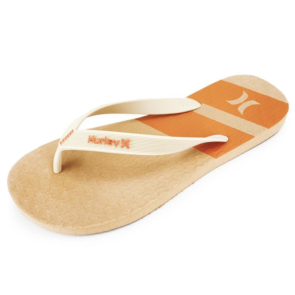Chinelo Hurley Boulder Bege e Laranja Bege 2