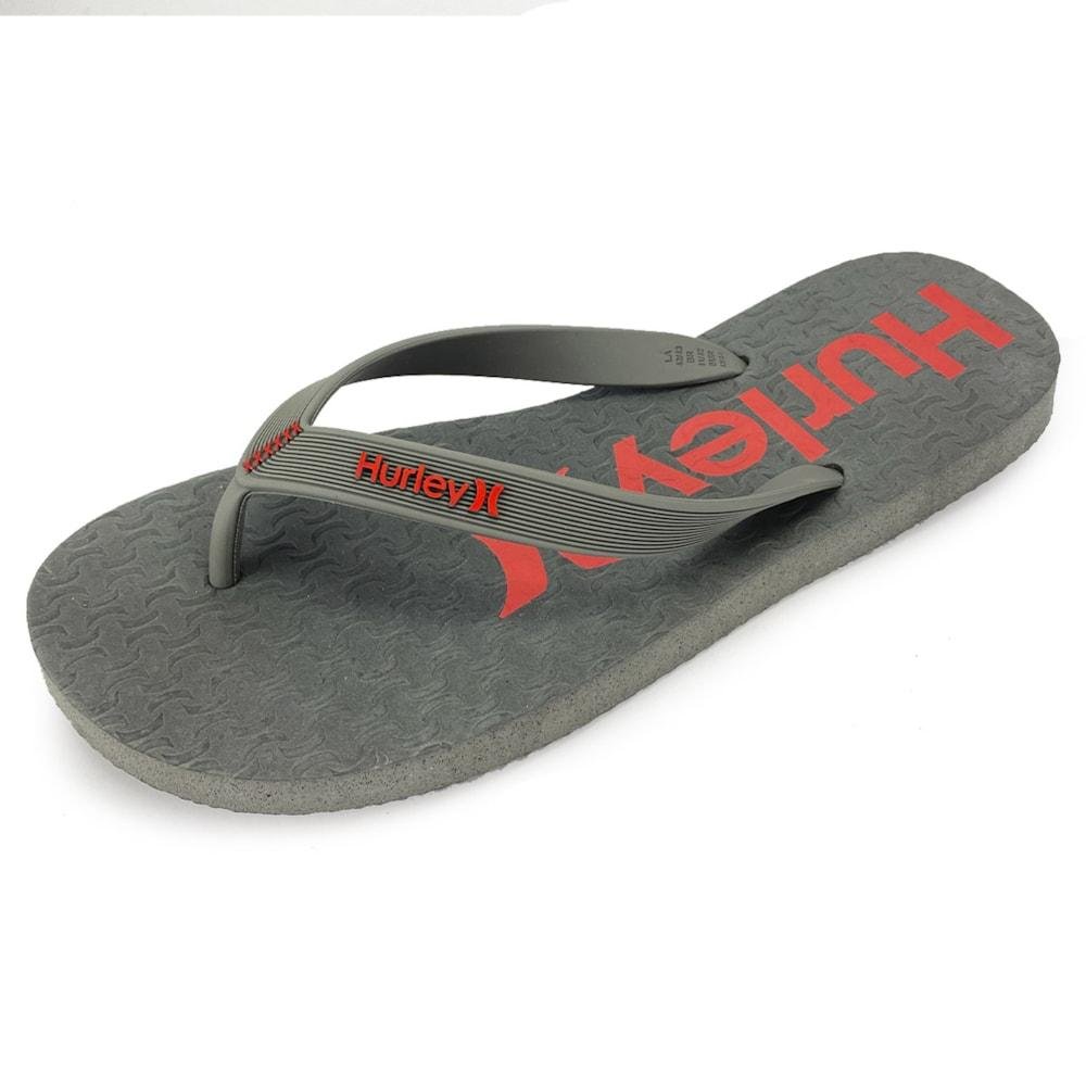 Chinelo Hurley Only e Only Cinza e Vermelho Cinza 2