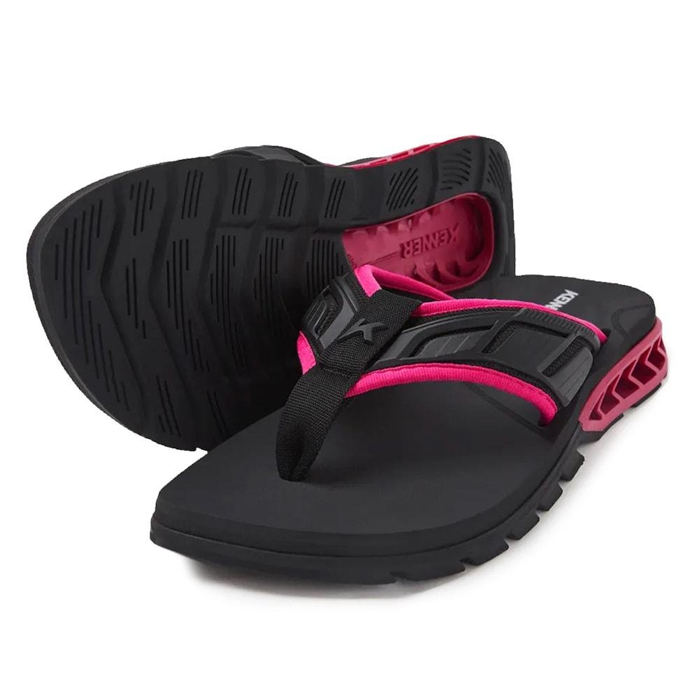 Chinelo Kenner Rakka Full Force L7 Preto e Rosa Preto 3