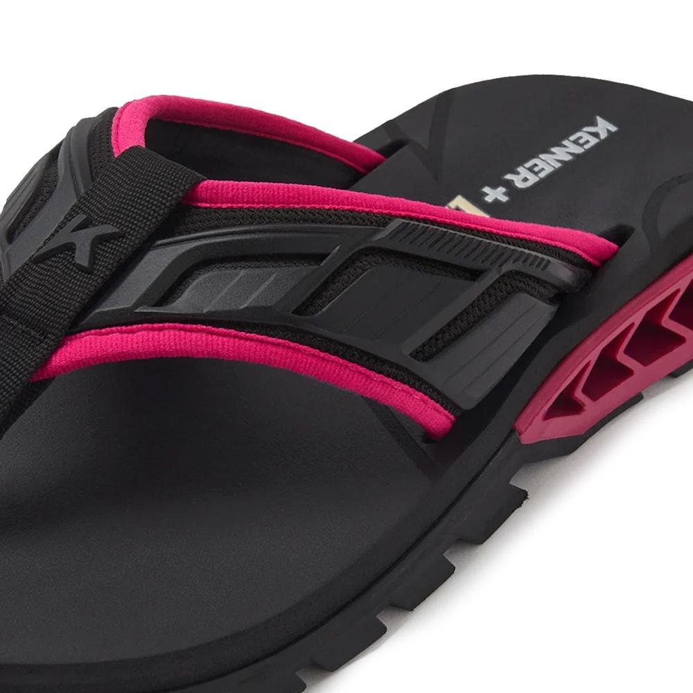 Chinelo Kenner Rakka Full Force L7 Preto e Rosa Preto 4