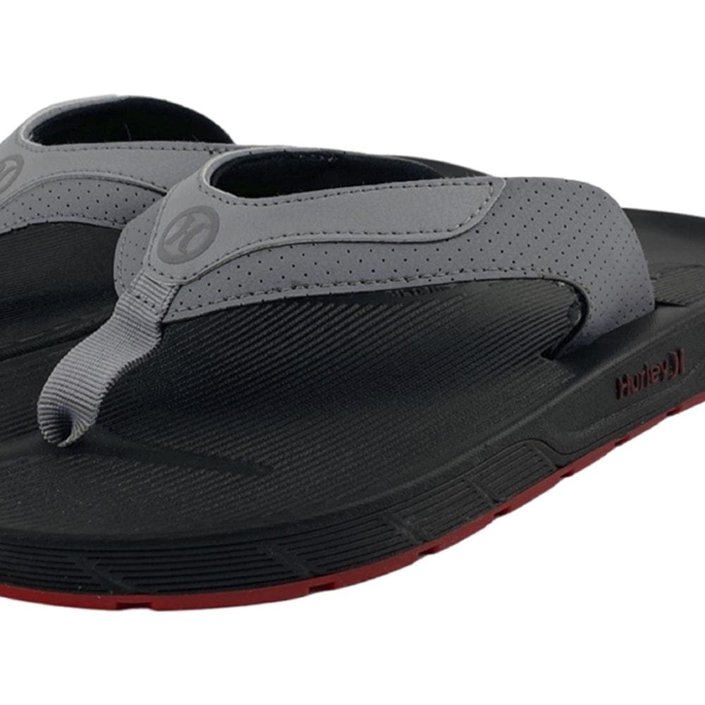 Chinelo Hurley Deck X-Fuse Vermelho Cinza Cinza 3