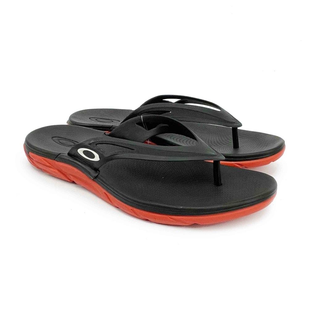 Chinelo Oakley Rest 2 Grenadine Preto/Vermelho 2