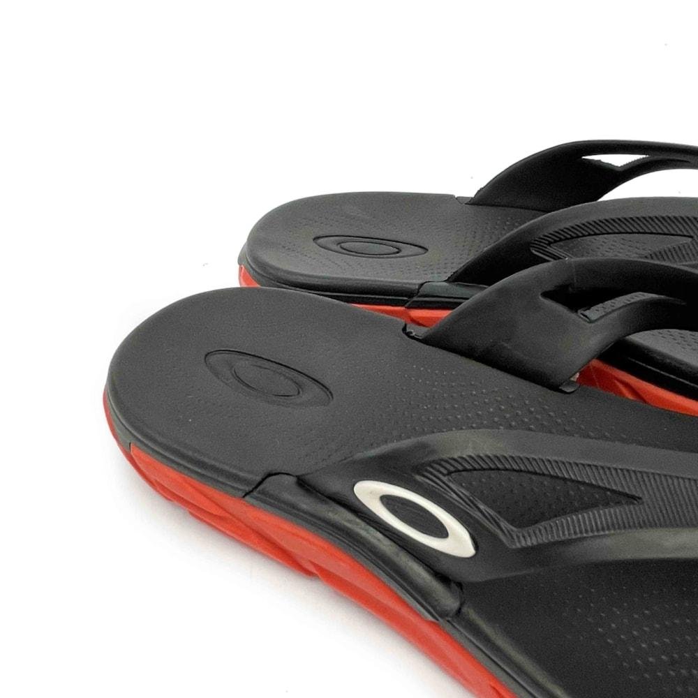Chinelo Oakley Rest 2 Grenadine Preto/Vermelho 3