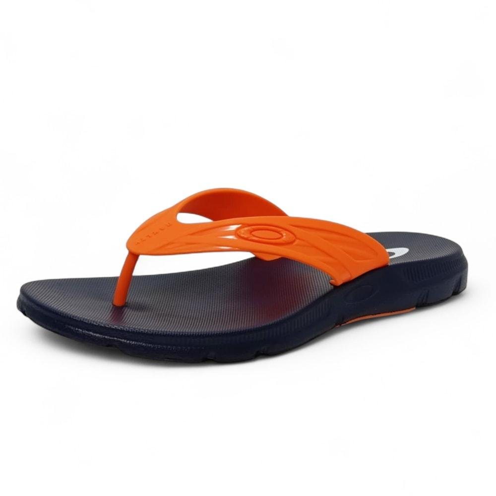 Chinelo Oakley Raptor Marinho e Laranja Azul 3