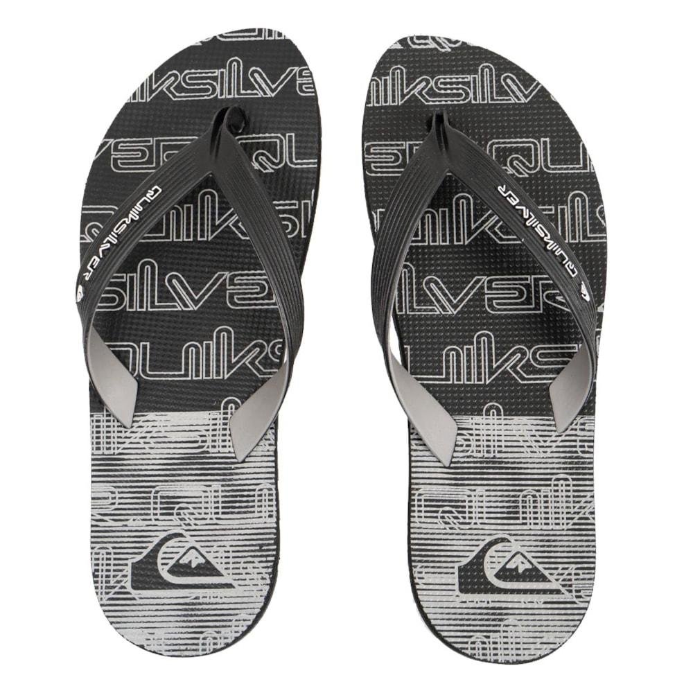 Chinelo Quiksilver Layback Rubber Hown Down Preto