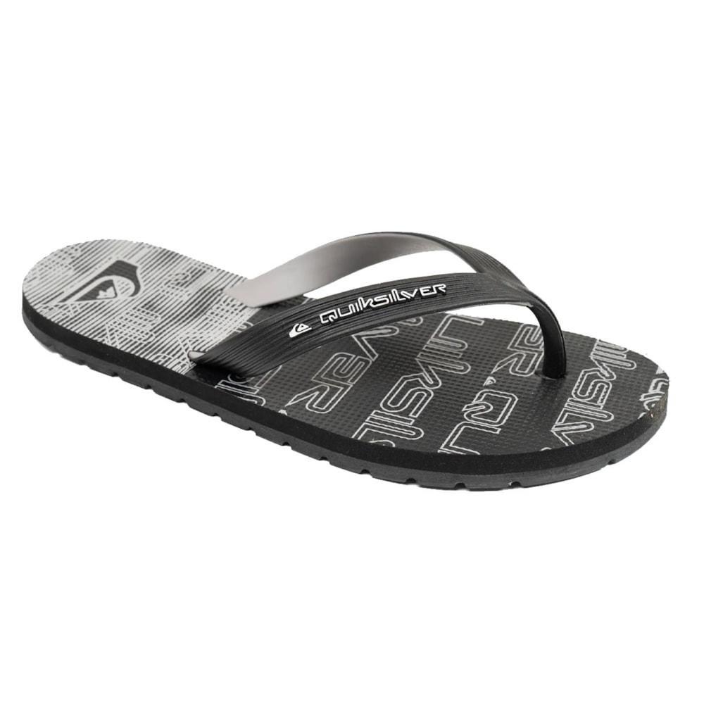 Chinelo Quiksilver Layback Rubber Hown Down Preto Preto 2