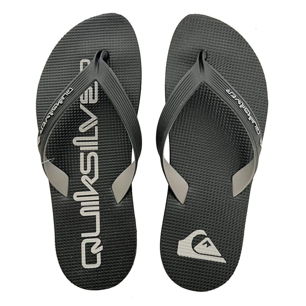 Chinelo Quiksilver Layback Rubber Ocean Preto Cinza