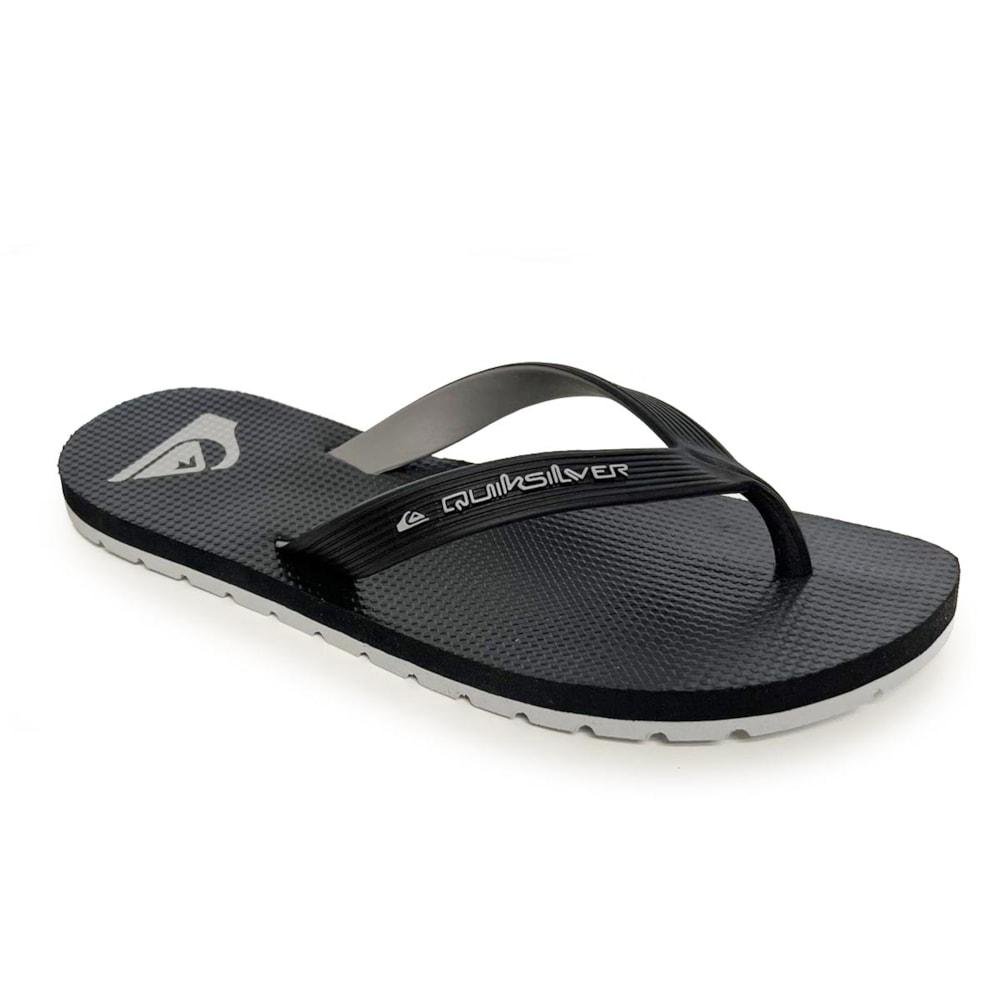 Chinelo Quiksilver Layback Rubber Ocean Preto Cinza Preto/Cinza 2