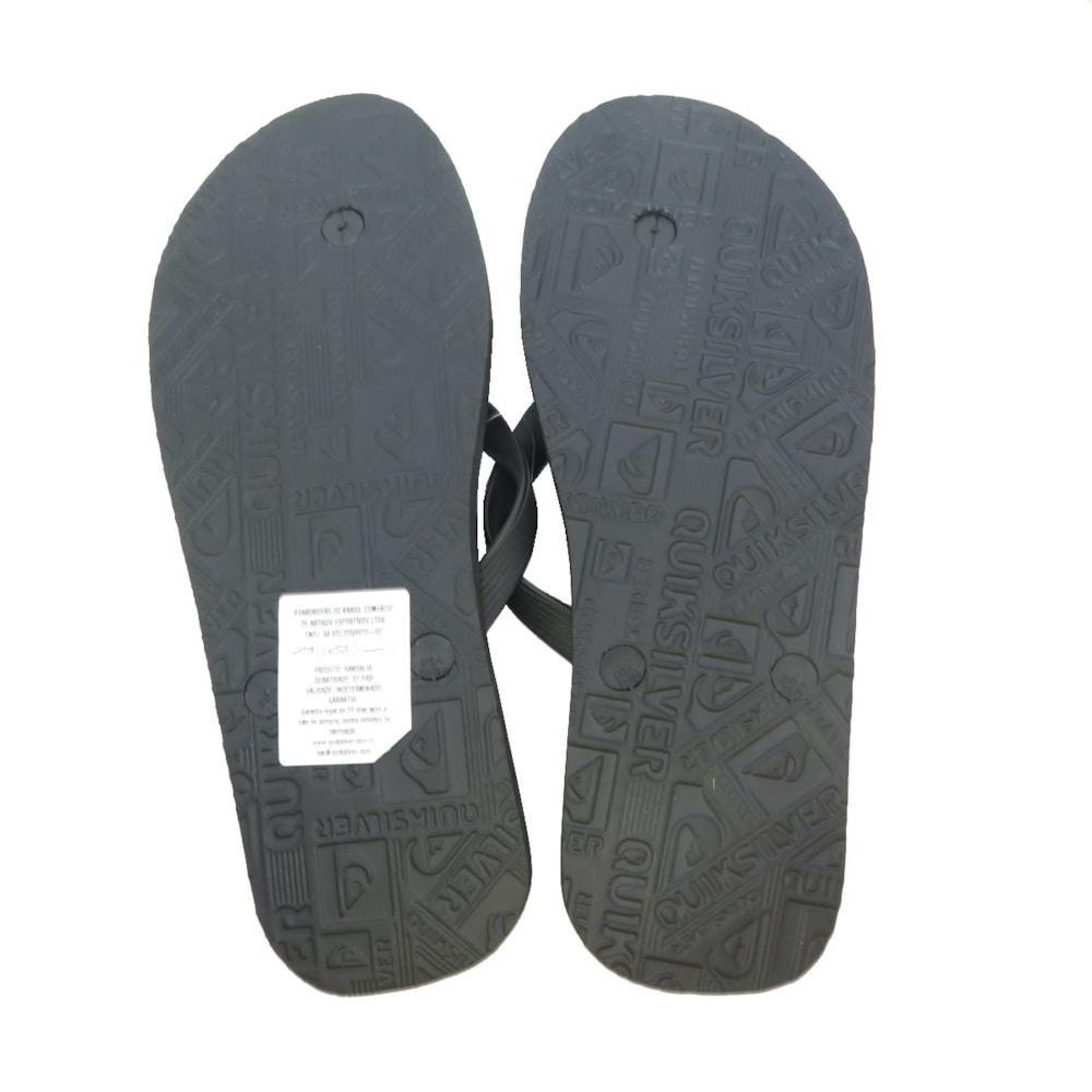 Chinelo Quiksilver Molikai Word Branco Cinza/Branco 2