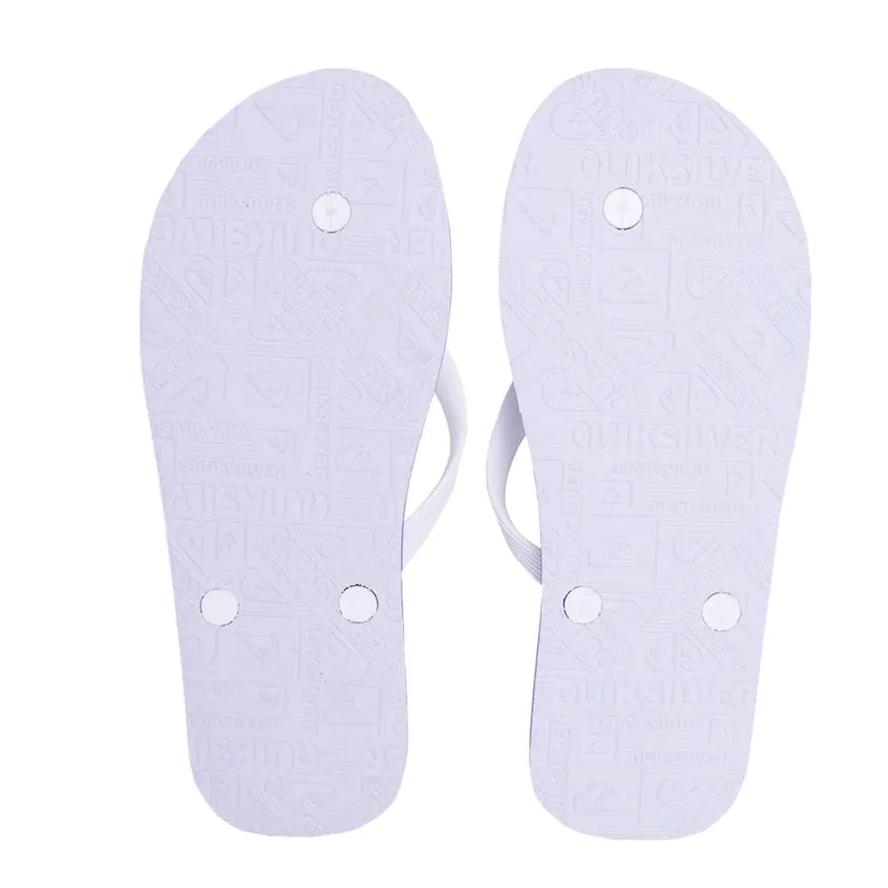Chinelo Quiksilver Molokai Debossed Branco Branco 4