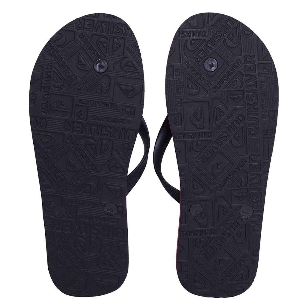 Chinelo Quiksilver Molokai Debossed Preto Vermelho Preto 2