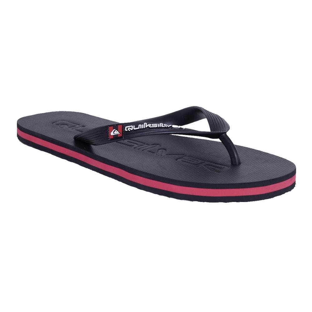 Chinelo Quiksilver Molokai Debossed Preto Vermelho Preto 3