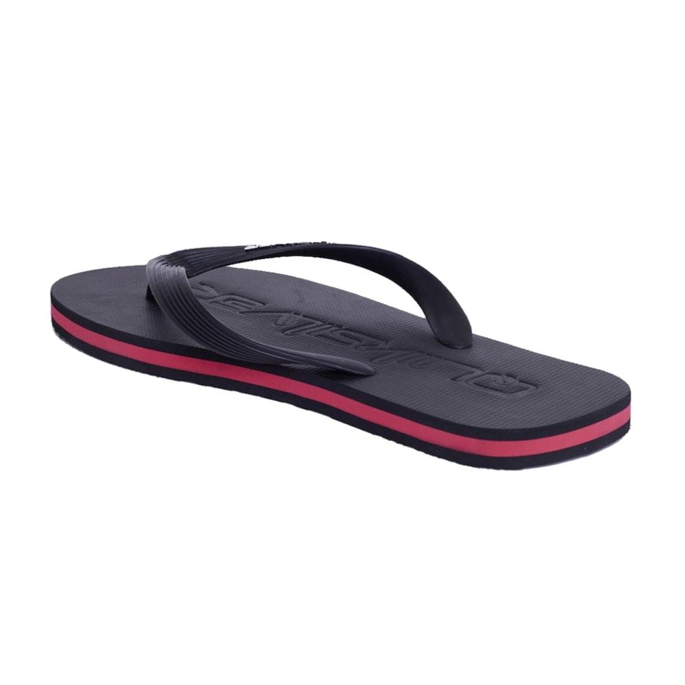 Chinelo Quiksilver Molokai Debossed Preto Vermelho Preto 4