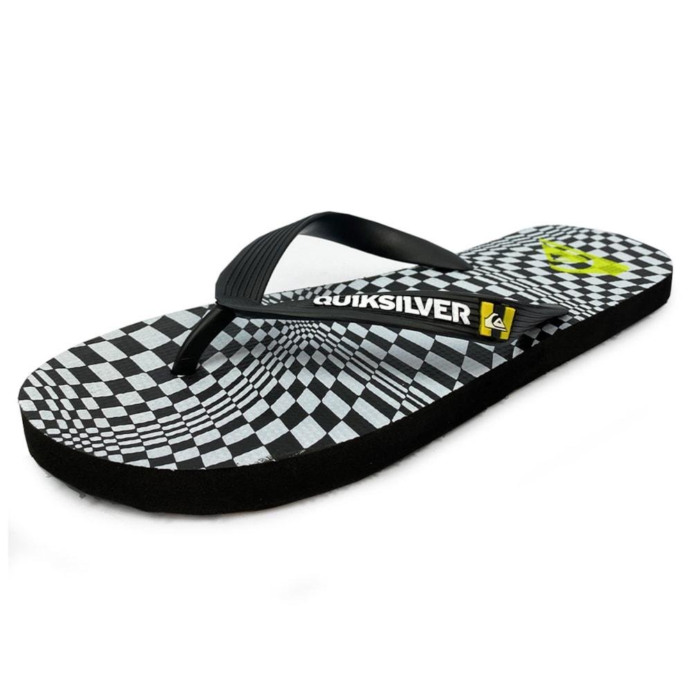 Chinelo Quiksilver Molokai Rave Preto e Branco Preto 2