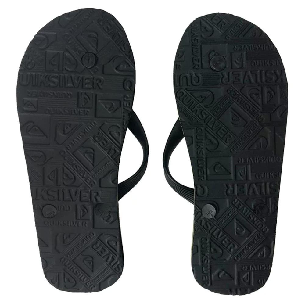 Chinelo Quiksilver Slab Preto e Verde Preto 3