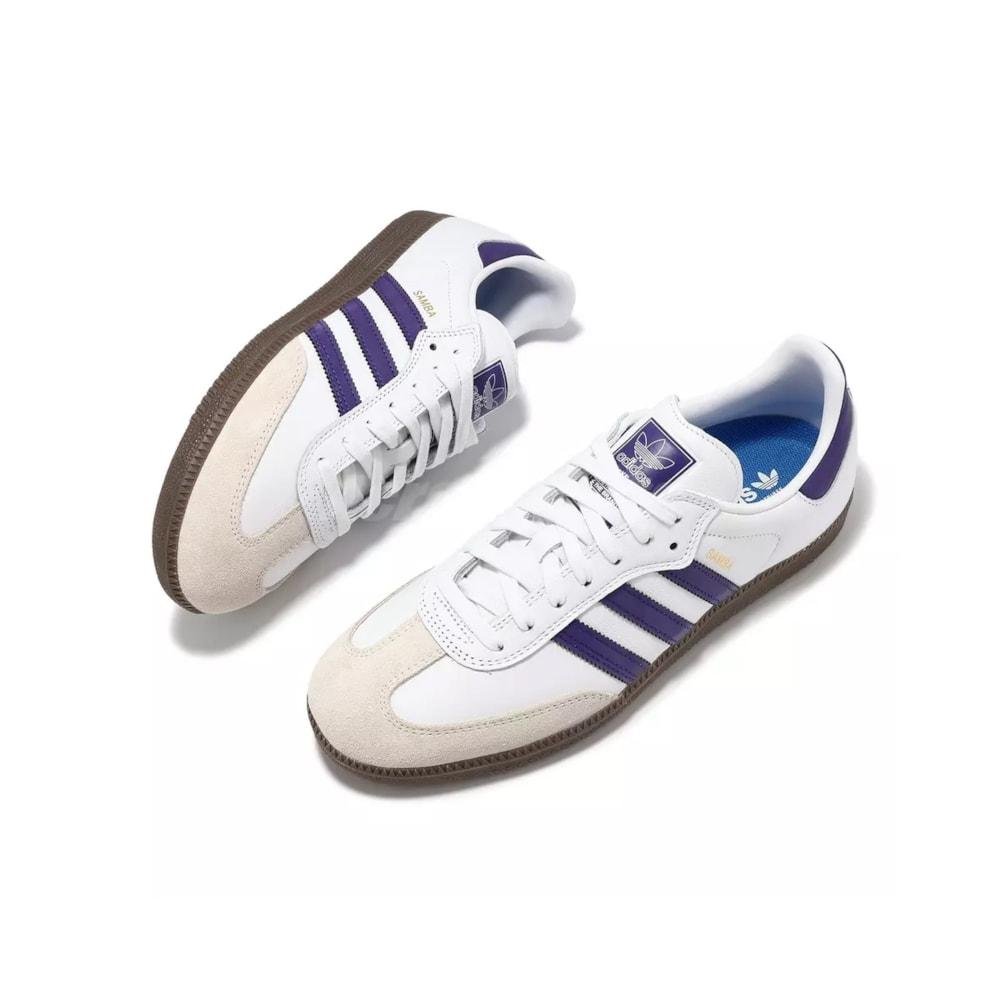 Tênis Adidas Samba Adv Cloud White Purple Gold Metallic Branco 3