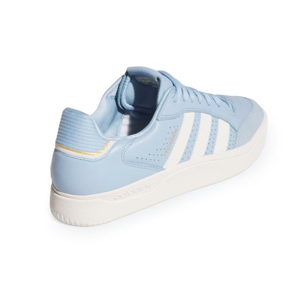 Tênis Adidas Tyshawn Low Clear Sky Chalk White Gold Metallic Azul 3