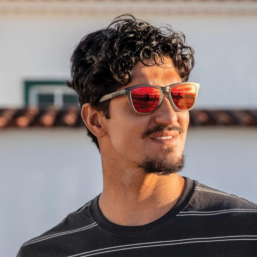 Óculos Oakley Frogskins Range Matte Grey Smoke Prizm Ruby Cinza 5