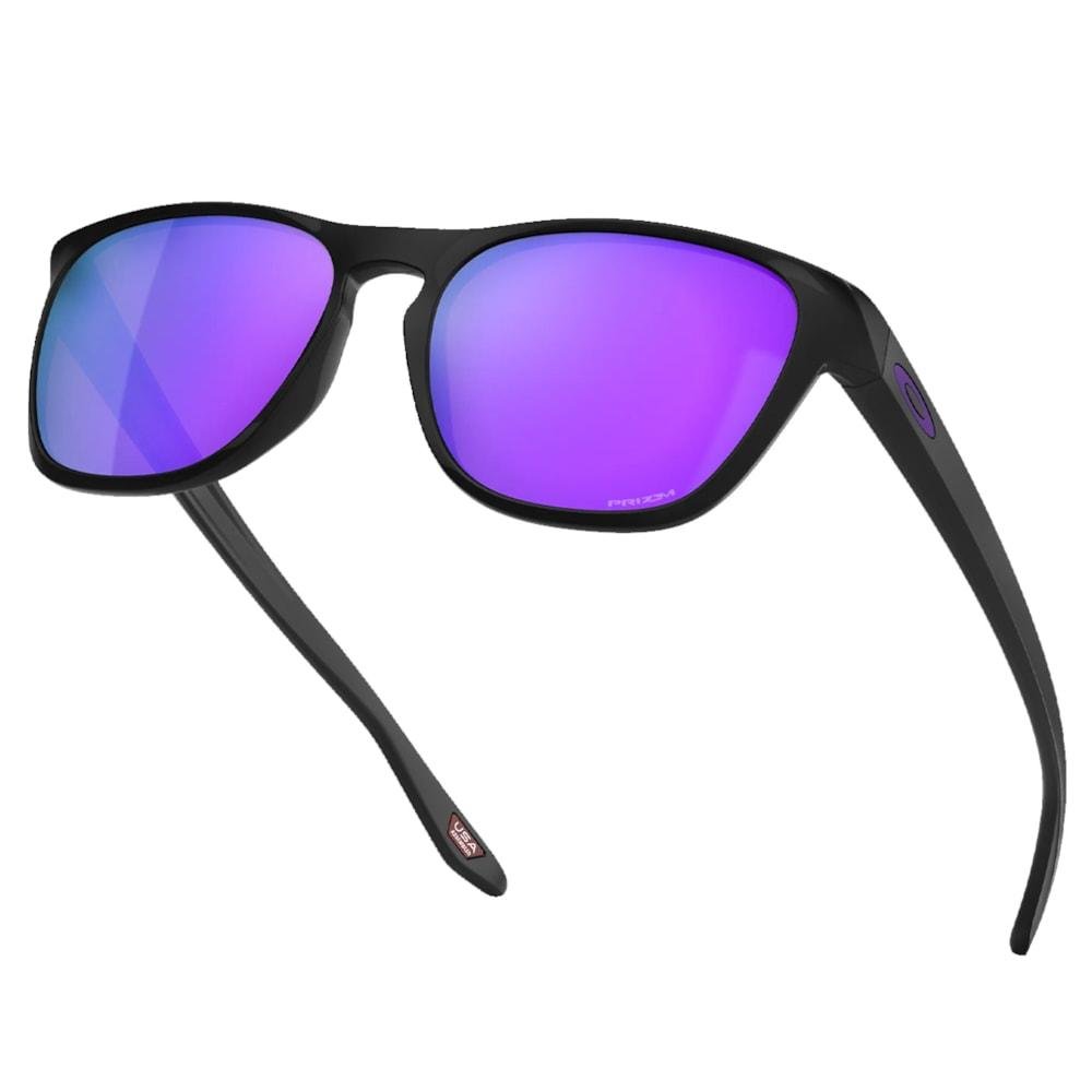 Óculos de Sol Oakley Manorburn Matte Black Prizm Violet Preto 5