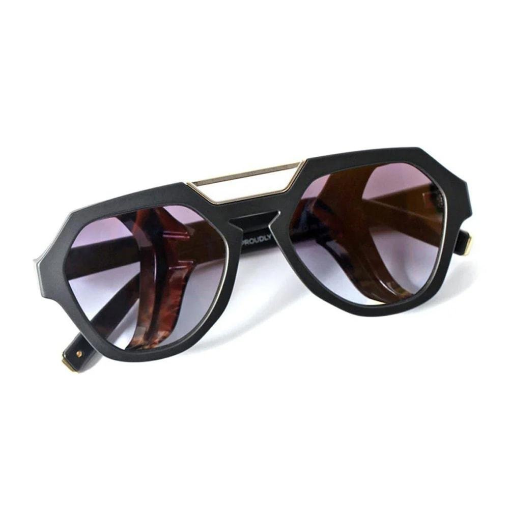 Óculos Evoke Avalanche WD01 Black Matte Gun Radica Brown Preto 3