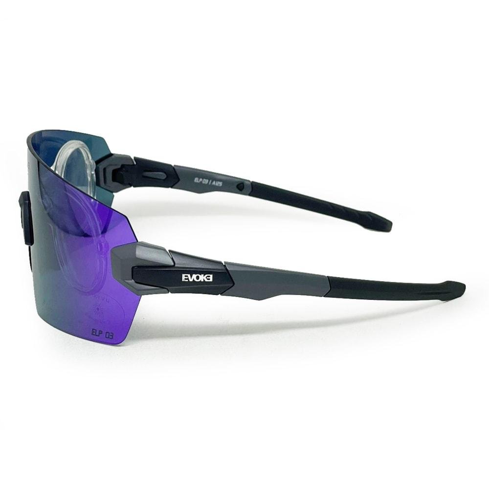 Óculos Evoke ELP 03 A12S Midnight Grey Lilac Cinza 3