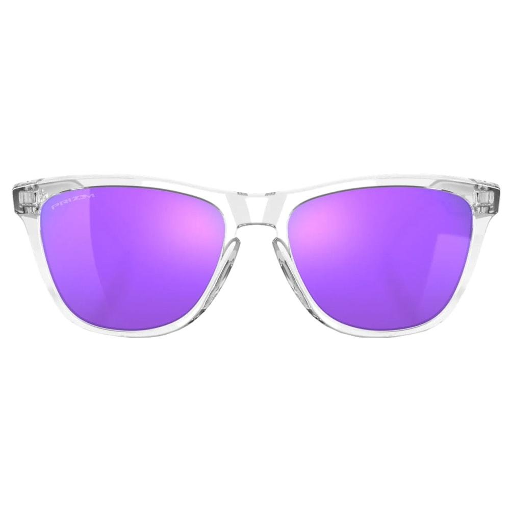 Óculos Oakley Frogskins Polished Clear Prizm Violet Branco 2