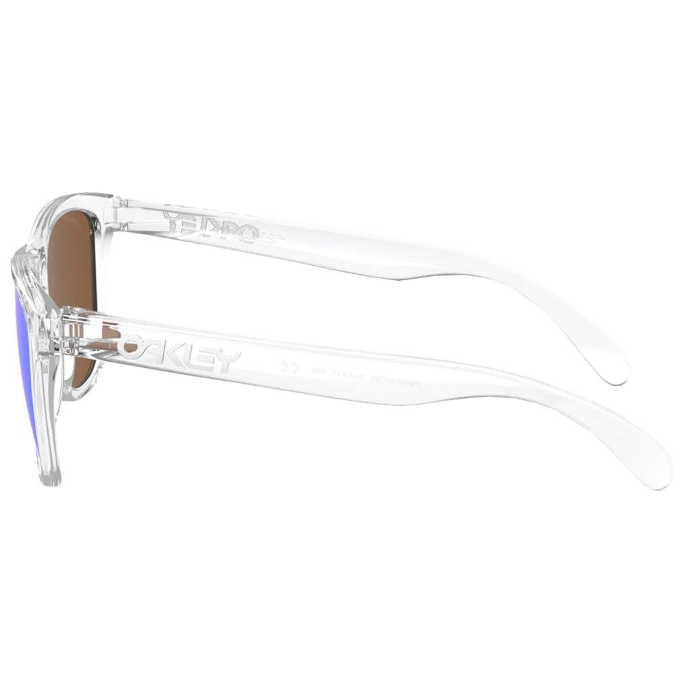 Óculos Oakley Frogskins Polished Clear Prizm Violet Branco 4