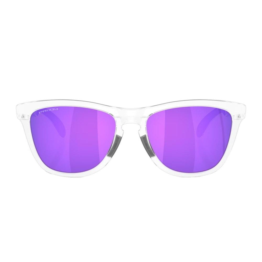 Óculos Oakley Frogskins Range XL Prizm Violet Matte Clear Branco 2