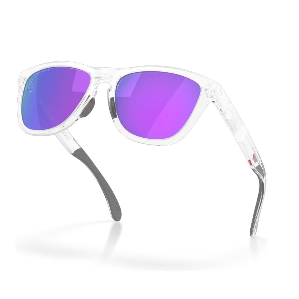 Óculos Oakley Frogskins Range XL Prizm Violet Matte Clear Branco 4