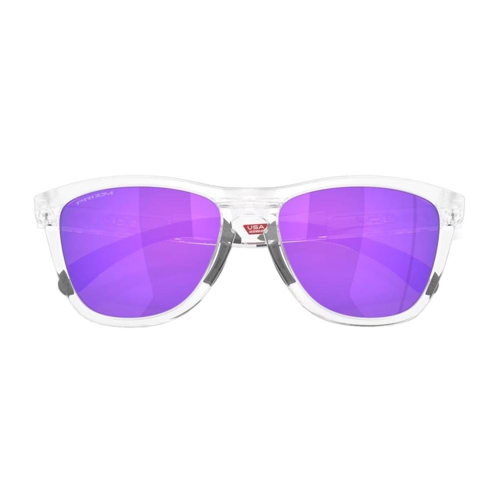 Óculos Oakley Frogskins Range XL Prizm Violet Matte Clear Branco 5