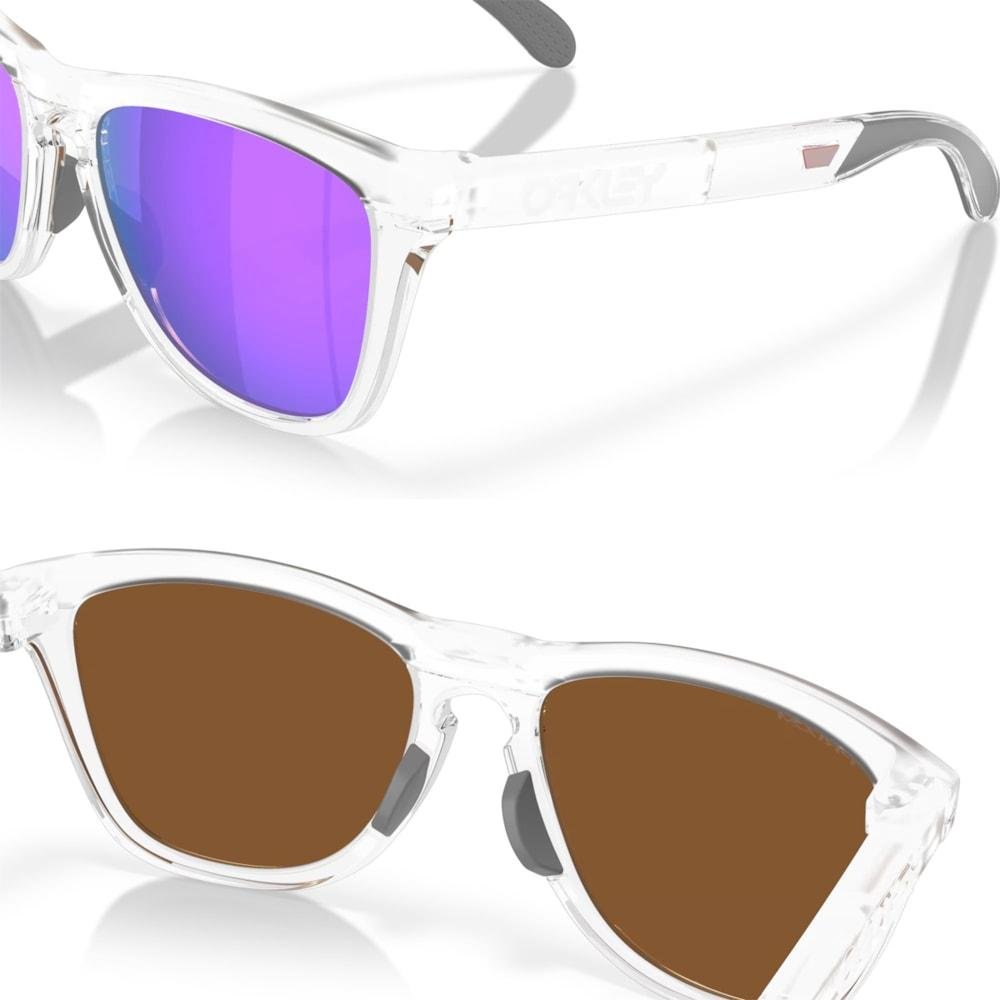 Óculos Oakley Frogskins Range XL Prizm Violet Matte Clear Branco 6