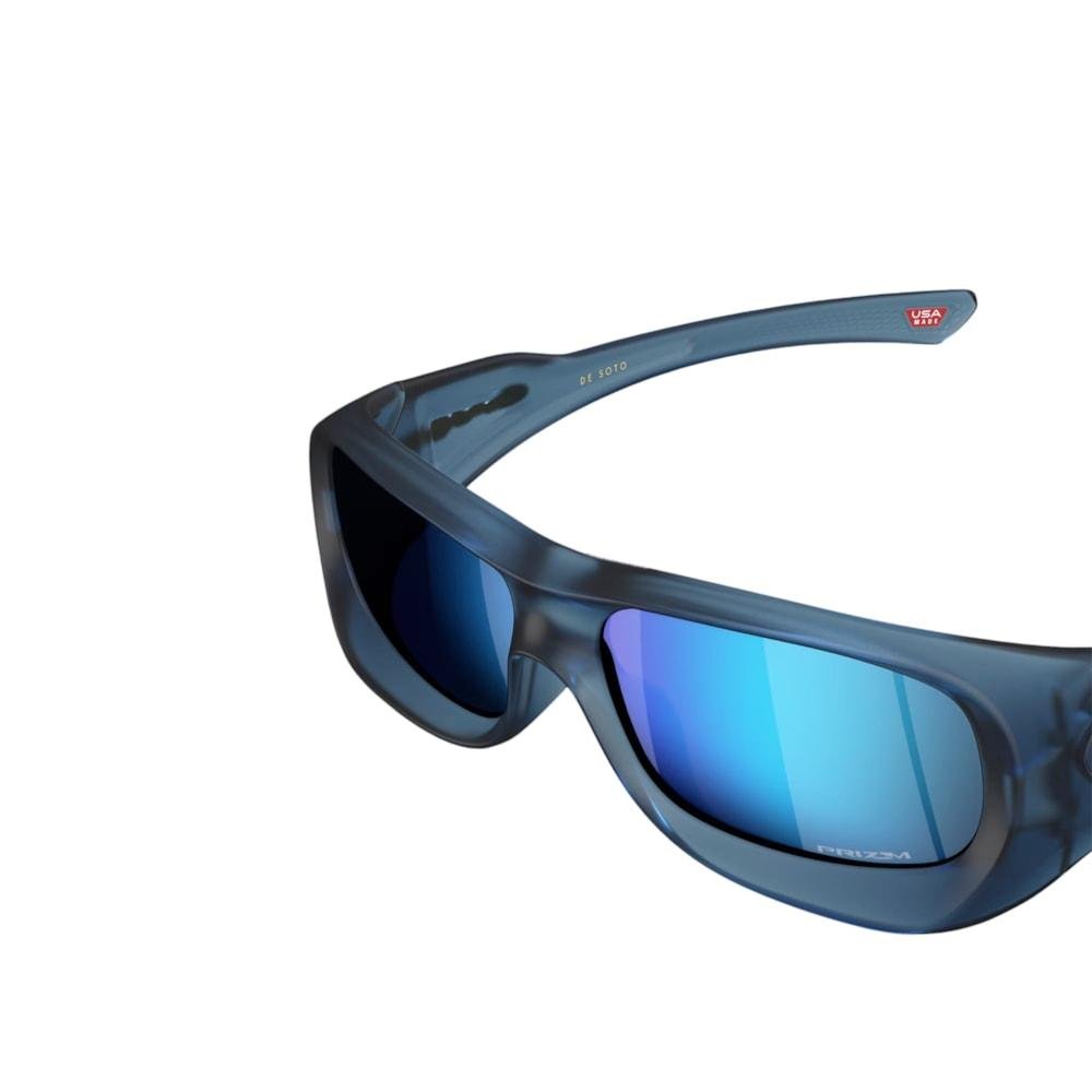 Óculos Oakley De Soto Prizm Sapphire Matte Trans Stonewash Azul 5