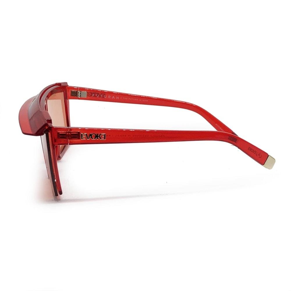 Óculos Evoke Futurah T05 Burnt Orange Total Vermelho 2