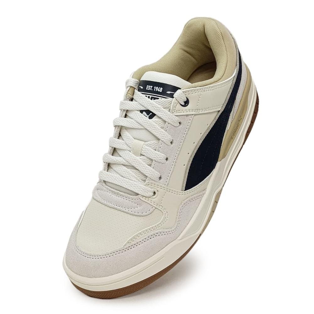 Tênis Puma Rebound Retro SD Frosted Navy Bege 4