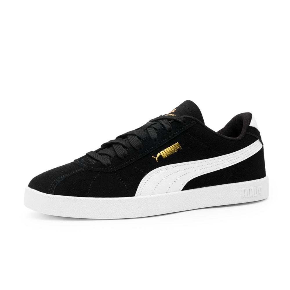 Tênis Puma Club II Black White Gold