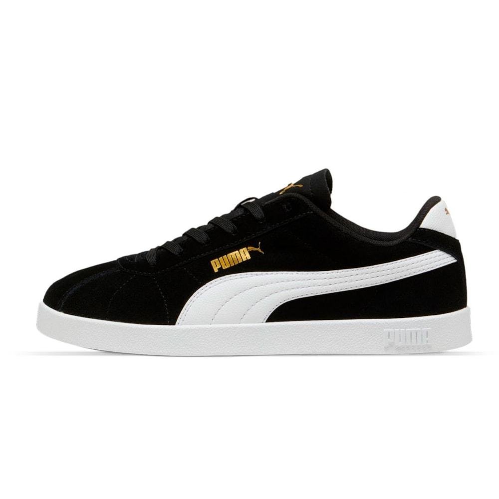 Tênis Puma Club II Black White Gold Preto 2