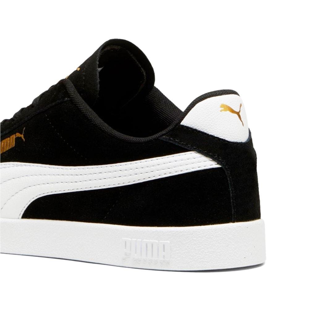 Tênis Puma Club II Black White Gold Preto 3