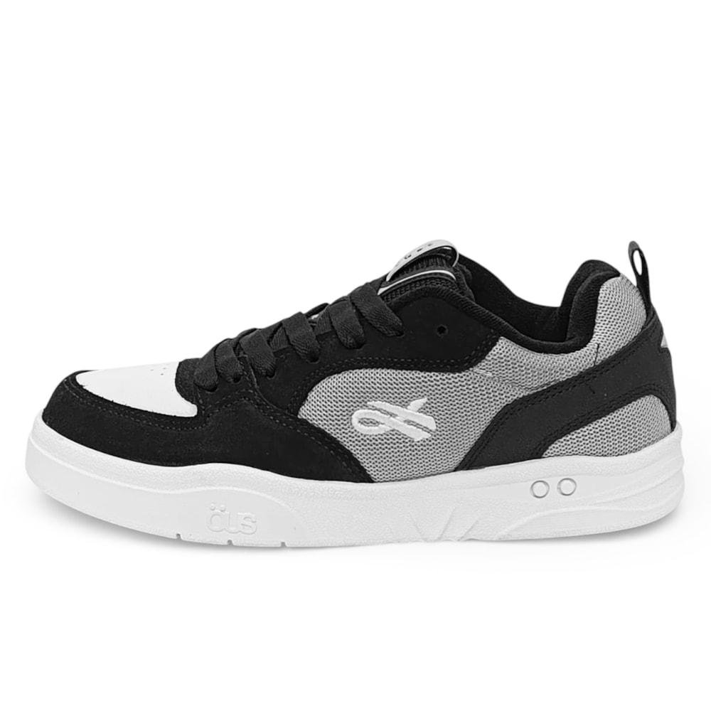 Tênis Ous Fluente PRT Branco Cinza Essencial Preto 2