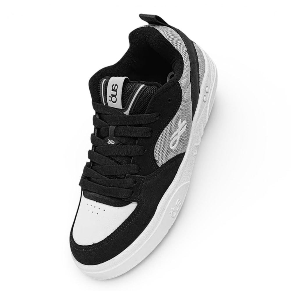Tênis Ous Fluente PRT Branco Cinza Essencial Preto 4
