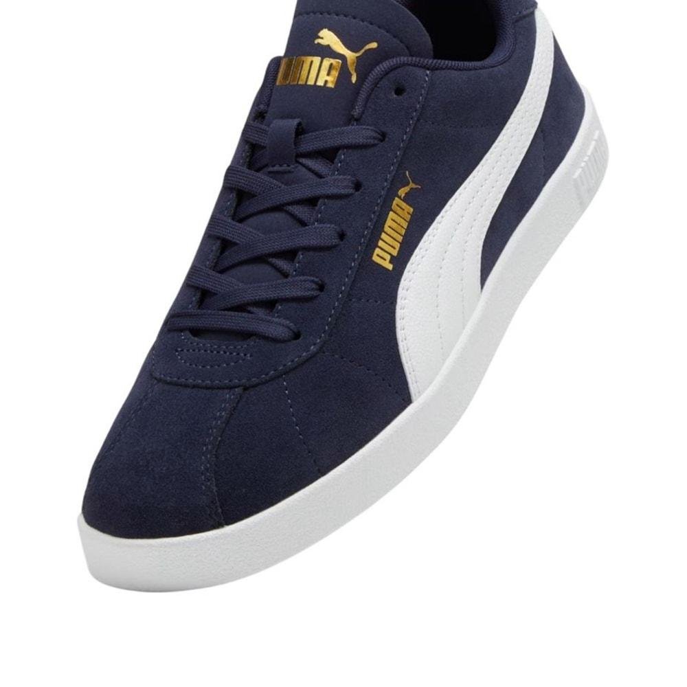 Tênis Puma Club II Navy White Gold Azul 4