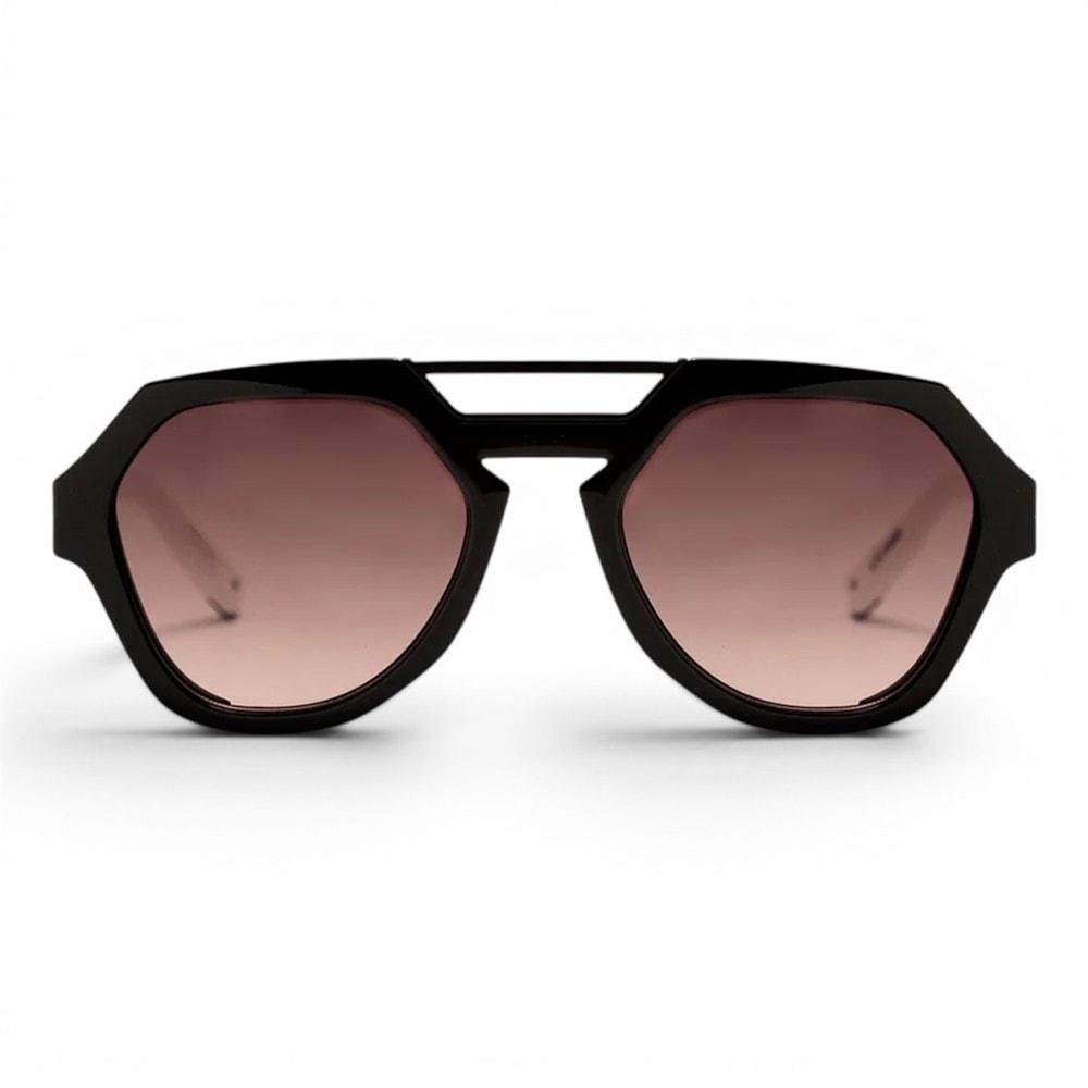 Óculos Evoke Avalanche AB02 Black White Shine Brown Gradient Preto 2