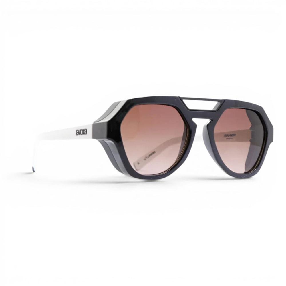 Óculos Evoke Avalanche AB02 Black White Shine Brown Gradient Preto 4