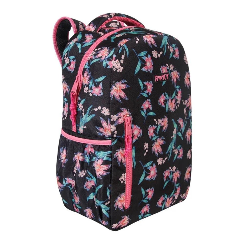 Mochila Roxy Bloom Preto com Rosa Preto 2