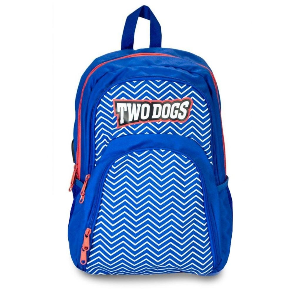 Mochila Two Dogs 20L Casual Com USB e P2 Azul