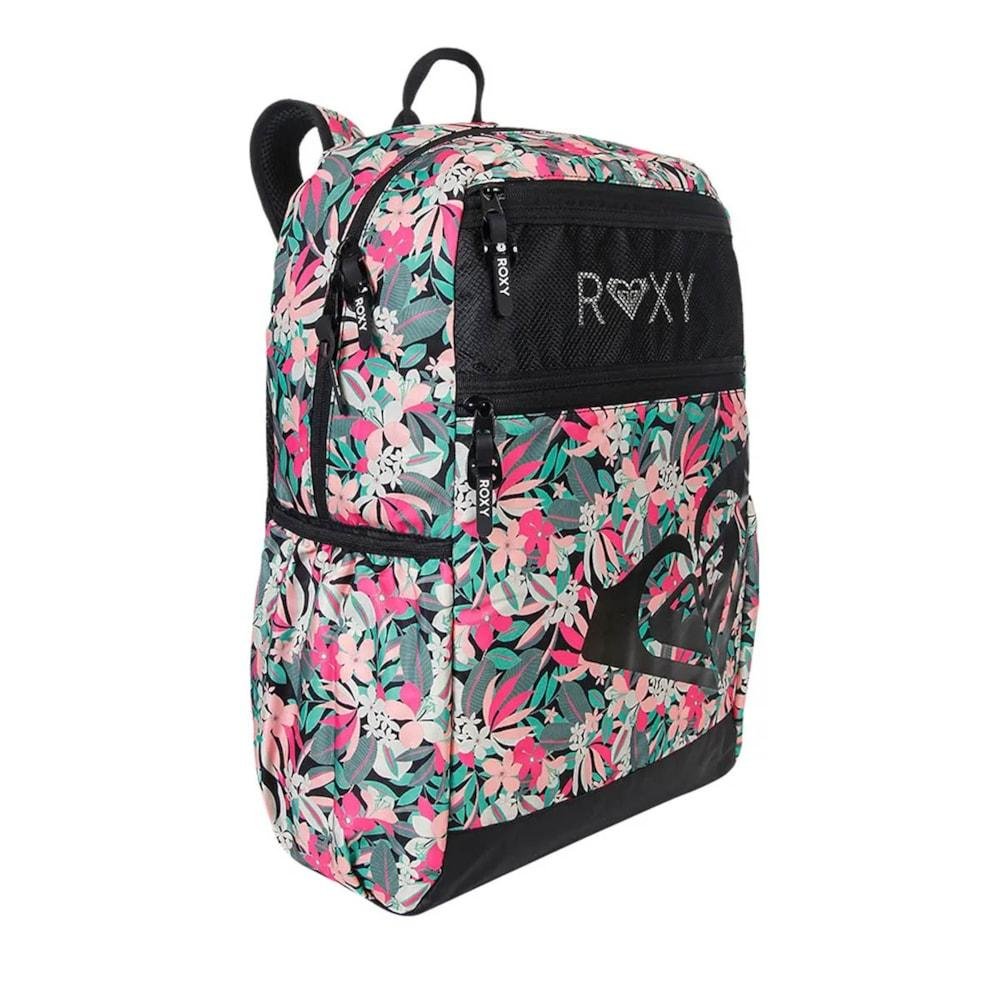 Mochila Feminina Roxy Paradise Preto e Rosa Preto 3