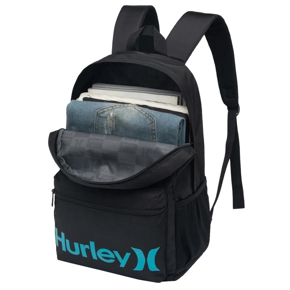 Mochila Hurley Button Blue Preto Preto 3