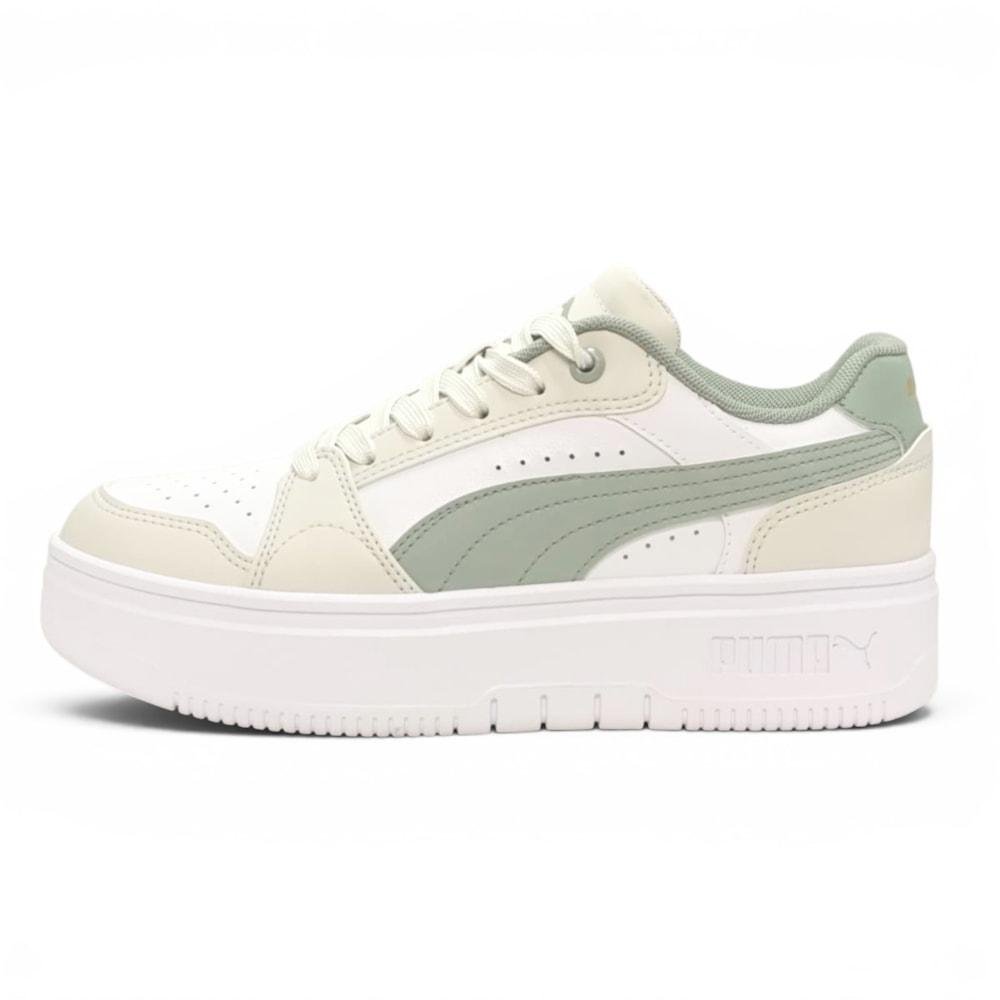 Tênis Puma Rebound Femme Low BDP White Green Fog Branco 2