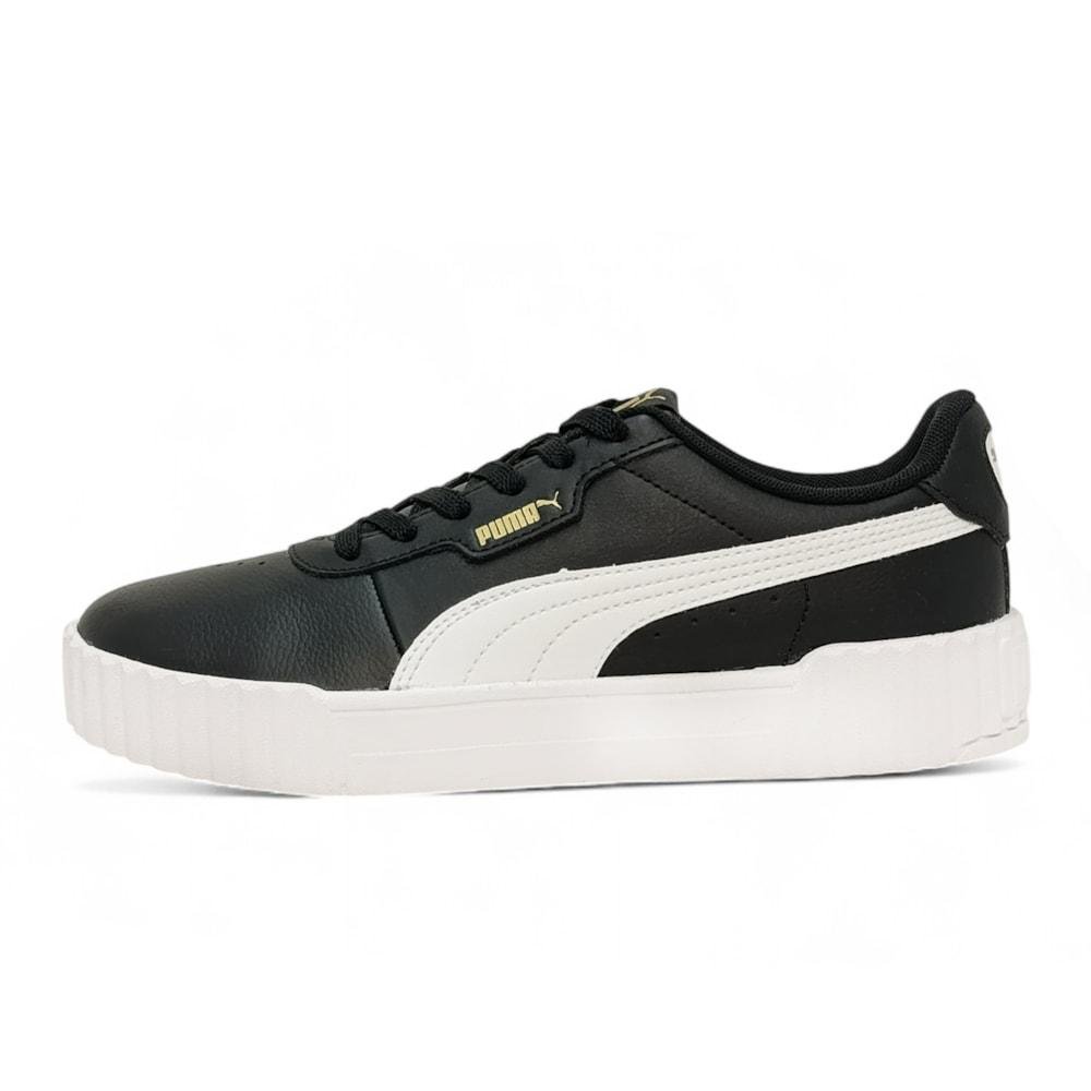 Tênis Puma Carina 3.0 BDP Black White Gold Preto 2